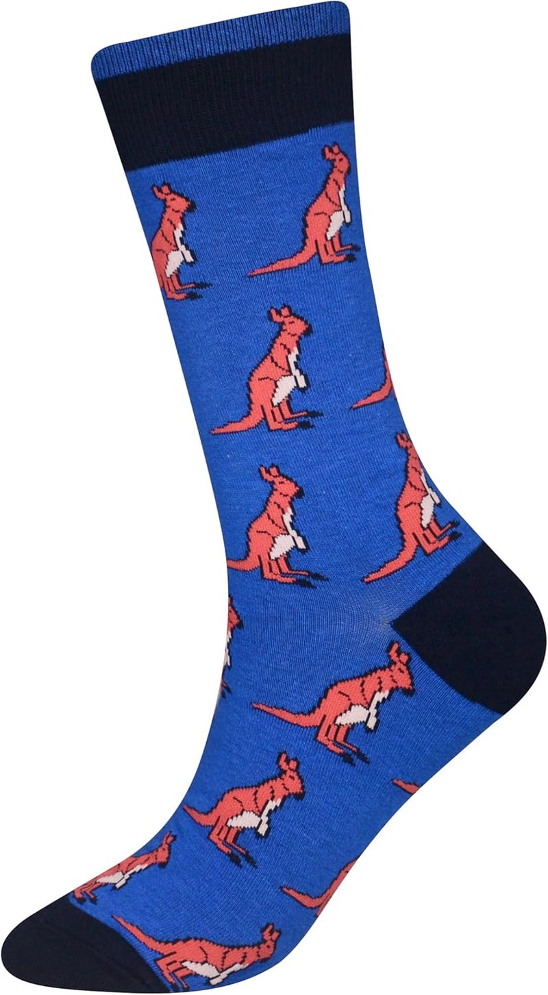 Cansok Men's 2/4 Packs Fun Crazy Novelty Dress Crew Socks - Image 4